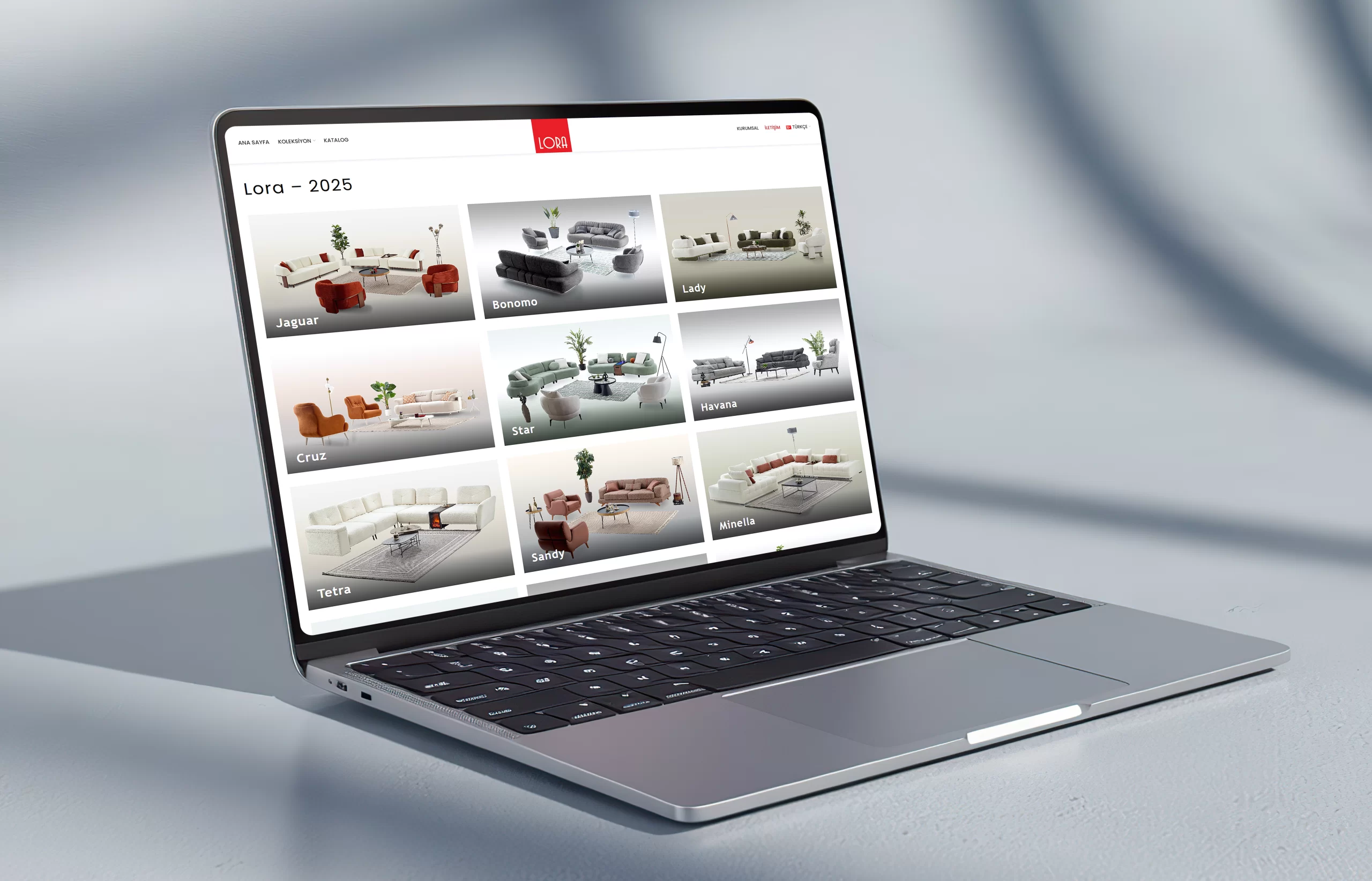 Lora Mobilya için modern, kullanıcı dostu ve SEO uyumlu kurumsal web sitesi tasarladık. Site, markanın dijitaldeki görünürlüğünü artırıyor ve yönetimini kolaylaştırıyor.